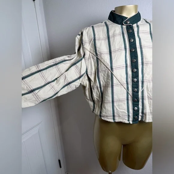 Western Style Ladies fitted Shirt Vintage 80's Wrangler Western Wear M - Picture 4 of 8